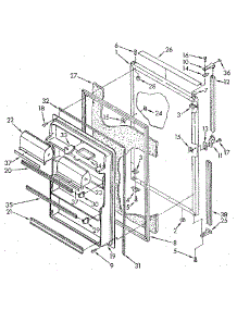Refrigerator Door parts for Kenmore Refrigerator 106.9608782 (1069608782, 106 9608782) from AppliancePartsPros.com