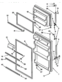 Door parts for Kenmore Refrigerator 106.9658110 (1069658110, 106 9658110) from AppliancePartsPros.com