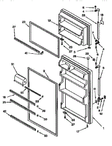 Door parts for Kenmore Refrigerator 106.9658114 (1069658114, 106 9658114) from AppliancePartsPros.com