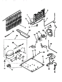 Unit parts for Kenmore Refrigerator 106.9658625 (1069658625, 106 9658625) from AppliancePartsPros.com