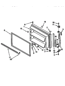 Freezer Door parts for Kenmore Refrigerator 106.9659710 (1069659710, 106 9659710) from AppliancePartsPros.com