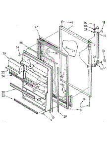 Refrigerator Door parts for Kenmore Refrigerator 106.9700581 (1069700581, 106 9700581) from AppliancePartsPros.com