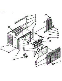 Cabinet Parts parts for Kenmore Air Conditioner 106.9710534 (1069710534, 106 9710534) from AppliancePartsPros.com