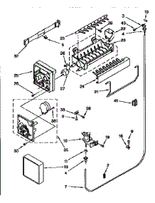 Icemaker Assembly parts for Kenmore Refrigerator 106.9750310 (1069750310, 106 9750310) from AppliancePartsPros.com