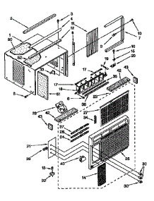 Cabinet parts for Kenmore Air Conditioner 106.9751090 (1069751090, 106 9751090) from AppliancePartsPros.com
