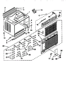 Cabinet parts for Kenmore Air Conditioner 106.9751830 (1069751830, 106 9751830) from AppliancePartsPros.com
