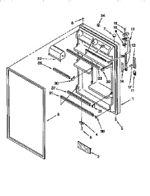 Refrigerator Door parts for Kenmore Refrigerator 106.9758214 (1069758214, 106 9758214) from AppliancePartsPros.com