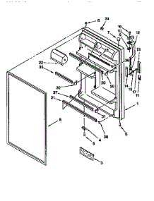 Refrigerator Door parts for Kenmore Refrigerator 106.9758281 (1069758281, 106 9758281) from AppliancePartsPros.com