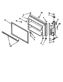 Freezer Door parts for Kenmore Refrigerator 106.9759713 (1069759713, 106 9759713) from AppliancePartsPros.com