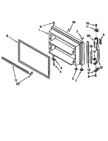 Freezer Door parts for Kenmore Refrigerator 106.9759752 (1069759752, 106 9759752) from AppliancePartsPros.com