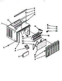 Cabinet parts for Kenmore Air Conditioner 106.9790510 (1069790510, 106 9790510) from AppliancePartsPros.com