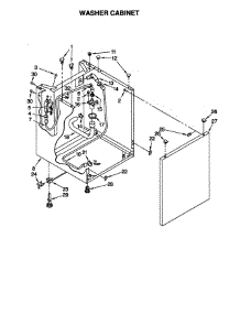 Washer Cabinet parts for Kenmore Washer Dryer Combo 110.088732791 (110088732791, 110 088732791) from AppliancePartsPros.com