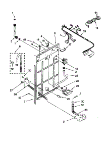 Rear Panel parts for Kenmore Washer 110.10202000 (11010202000, 110 10202000) from AppliancePartsPros.com
