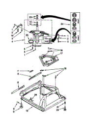 Machine Base parts for Kenmore Washer 110.10852990 (11010852990, 110 10852990) from AppliancePartsPros.com