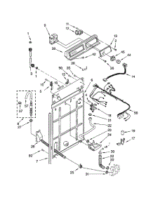 Control And Rear Panel parts for Kenmore Washer 110.14102300 (11014102300, 110 14102300) from AppliancePartsPros.com