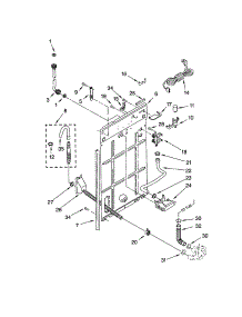 Rear Panel parts for Kenmore Washer 110.14502300 (11014502300, 110 14502300) from AppliancePartsPros.com