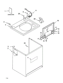 Top And Cabinet Parts parts for Kenmore Washer 110.15944400 (11015944400, 110 15944400) from AppliancePartsPros.com