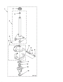 Brake And Drive Tube Parts parts for Kenmore Washer 110.16102500 (11016102500, 110 16102500) from AppliancePartsPros.com