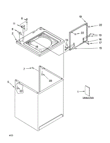 Top And Cabinet Parts parts for Kenmore Washer 110.16212500 (11016212500, 110 16212500) from AppliancePartsPros.com