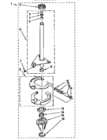 Brake And Drive Tube parts for Kenmore Washer 110.16502690 (11016502690, 110 16502690) from AppliancePartsPros.com