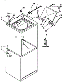 Top And Cabinet parts for Kenmore Washer 110.16512690 (11016512690, 110 16512690) from AppliancePartsPros.com