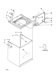 Top And Cabinet Parts parts for Kenmore Washer 110.16732500 (11016732500, 110 16732500) from AppliancePartsPros.com