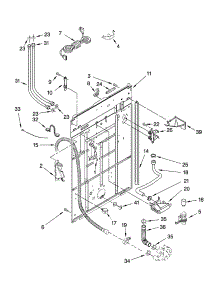 Rear Panel Parts parts for Kenmore Washer 110.16732500 (11016732500, 110 16732500) from AppliancePartsPros.com