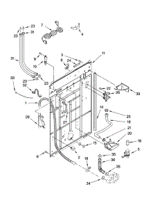 Rear Panel Parts parts for Kenmore Washer 110.16852501 (11016852501, 110 16852501) from AppliancePartsPros.com