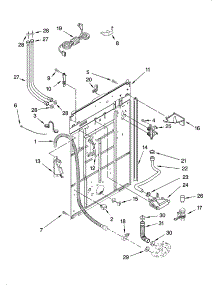 Rear Panel Parts parts for Kenmore Washer 110.16942503 (11016942503, 110 16942503) from AppliancePartsPros.com