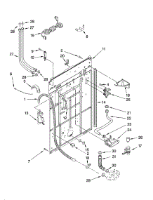 Rear Panel Parts parts for Kenmore Washer 110.17102700 (11017102700, 110 17102700) from AppliancePartsPros.com