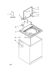 Top And Cabinet Parts parts for Kenmore Washer 110.17102700 (11017102700, 110 17102700) from AppliancePartsPros.com