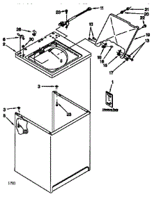 Top And Cabinet parts for Kenmore Washer 110.18202790 (11018202790, 110 18202790) from AppliancePartsPros.com