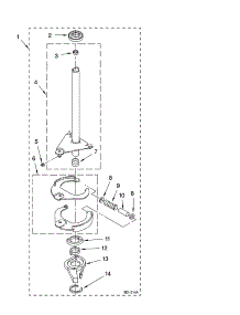 Brake And Drive Tube Parts parts for Kenmore Washer 110.18212700 (11018212700, 110 18212700) from AppliancePartsPros.com