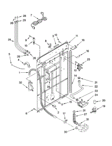 Rear Panel Parts parts for Kenmore Washer 110.18212700 (11018212700, 110 18212700) from AppliancePartsPros.com
