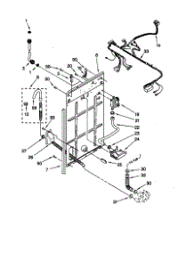 Rear Panel parts for Kenmore Washer 110.18522791 (11018522791, 110 18522791) from AppliancePartsPros.com