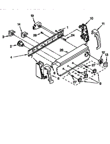 Control Panel parts for Kenmore Washer 110.18609890 (11018609890, 110 18609890) from AppliancePartsPros.com