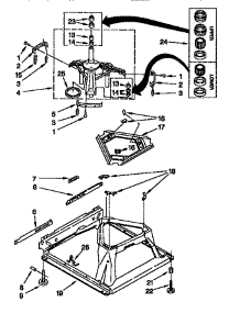 Machine Base parts for Kenmore Washer 110.18702790 (11018702790, 110 18702790) from AppliancePartsPros.com