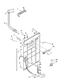 Rear Panel Parts parts for Kenmore Washer 110.18812701 (11018812701, 110 18812701) from AppliancePartsPros.com