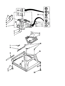 Machine Base parts for Kenmore Washer 110.19101990 (11019101990, 110 19101990) from AppliancePartsPros.com