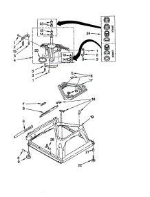 Machine Base parts for Kenmore Washer 110.19101992 (11019101992, 110 19101992) from AppliancePartsPros.com