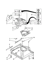 Machine Base parts for Kenmore Washer 110.19202200 (11019202200, 110 19202200) from AppliancePartsPros.com