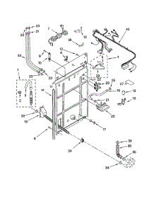 Rear Panel parts for Kenmore Washer 110.19422200 (11019422200, 110 19422200) from AppliancePartsPros.com