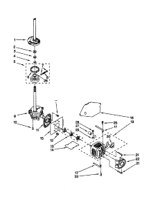Brake / Clutch / Gearcase / Motor / Pump parts for Kenmore Washer 110.20072992 (11020072992, 110 20072992) from AppliancePartsPros.com