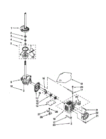 Brake / Clutch / Gearcase / Motor / Pump parts for Kenmore Washer 110.20132000 (11020132000, 110 20132000) from AppliancePartsPros.com