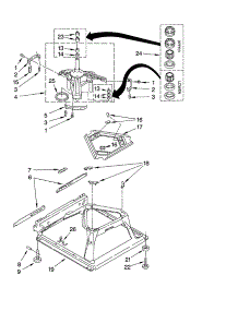 Machine Base Parts parts for Kenmore Washer 110.20132001 (11020132001, 110 20132001) from AppliancePartsPros.com