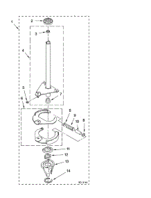 Brake And Drive Tube Parts parts for Kenmore Washer 110.20132001 (11020132001, 110 20132001) from AppliancePartsPros.com