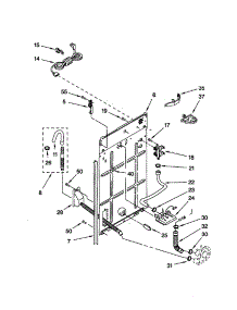 Rear Panel parts for Kenmore Washer 110.20172000 (11020172000, 110 20172000) from AppliancePartsPros.com
