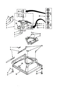 Machine Base parts for Kenmore Washer 110.20172000 (11020172000, 110 20172000) from AppliancePartsPros.com