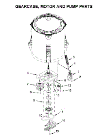 Gearcase, Motor And Pump Parts parts for Kenmore Washer 110.20362811 (11020362811, 110 20362811) from AppliancePartsPros.com