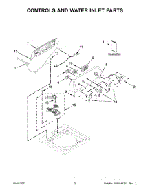 Controls And Water Inlet Parts parts for Kenmore Washer 110.20362813 (11020362813, 110 20362813) from AppliancePartsPros.com